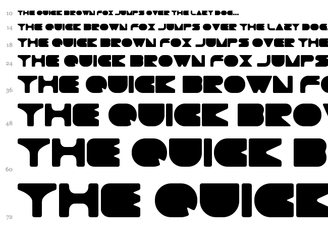 Gtek Minimal font waterfall
